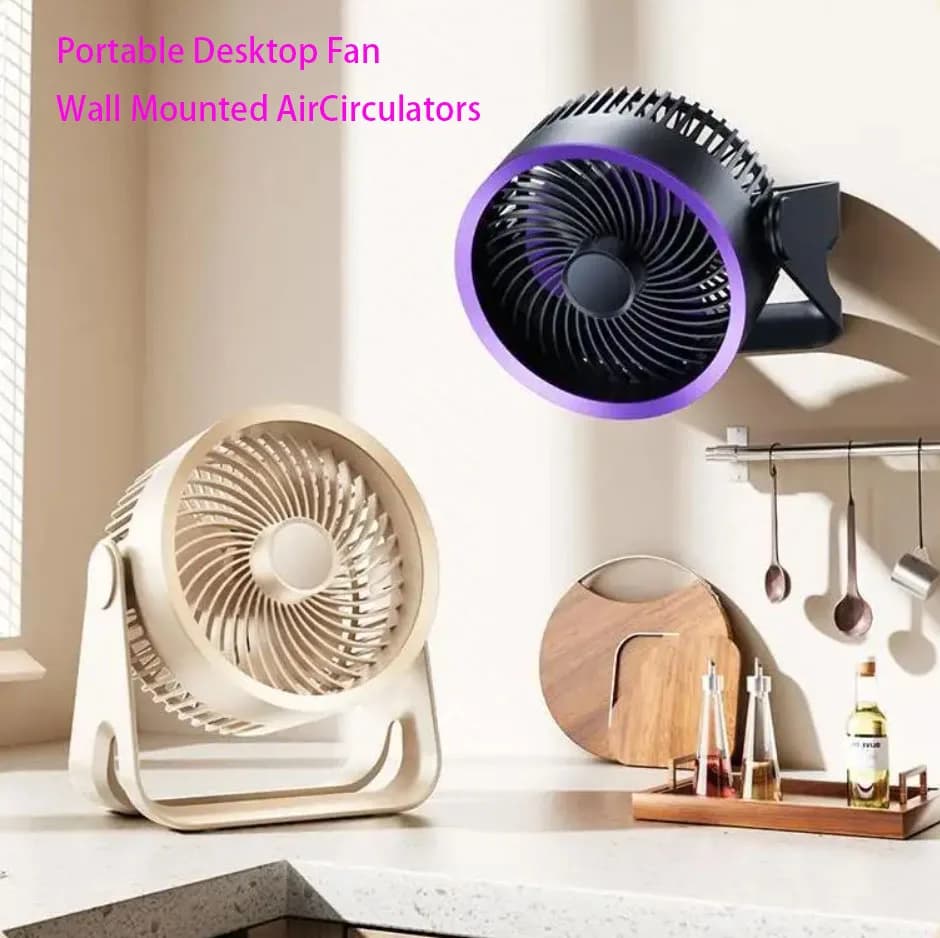 Ventilatore elettrico Xiaomi da 4000 mAh, ricaricabile, da tavolo, circolatore d'aria, portatile, silenzioso, da parete, da soffitto, raffrescatore d'aria