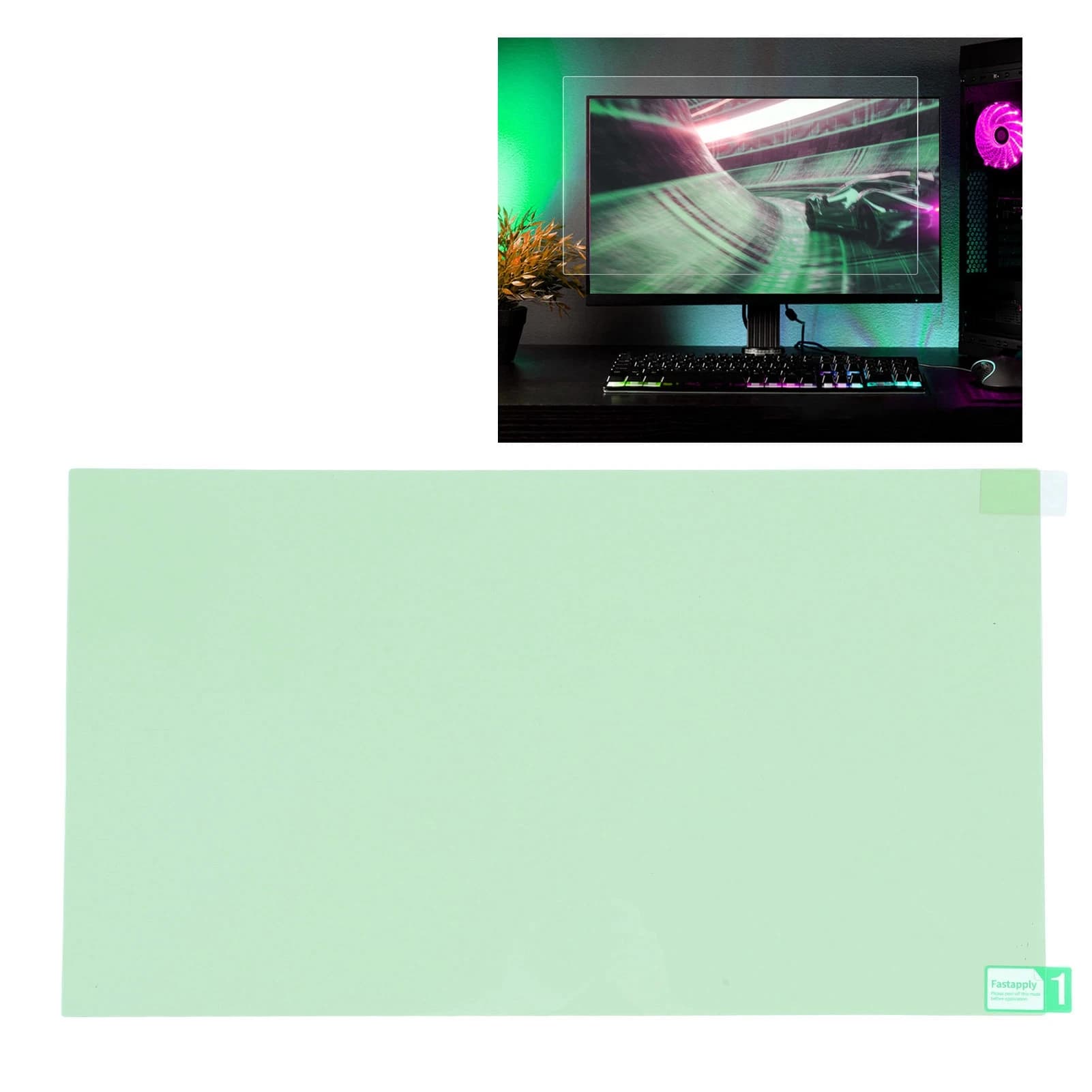 Protezione per blocco luce blu per computer Pellicola per schermo anti luce blu satinata anti UV antiriflesso per la cura degli occhi per schermo 16:9 da 24 pollici