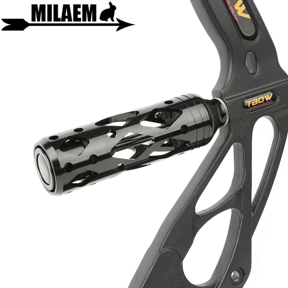 Stabilizzatore per arco per tiro con l'arco Maniglia per arco ricurvo da 5,5 pollici Assorbimento degli urti Stabilizzatore per smorzamento dell'arco composto Caccia Tiro al bersaglio