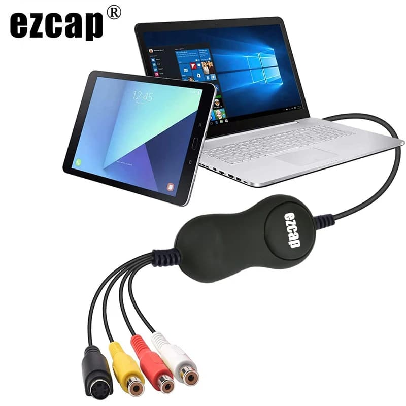 EZCAP159 Scheda di acquisizione audio video USB CVBS RCA AV S-video Scatola di registrazione video per Windows Win10 64bit Mac OS 10.14 o PC più tard