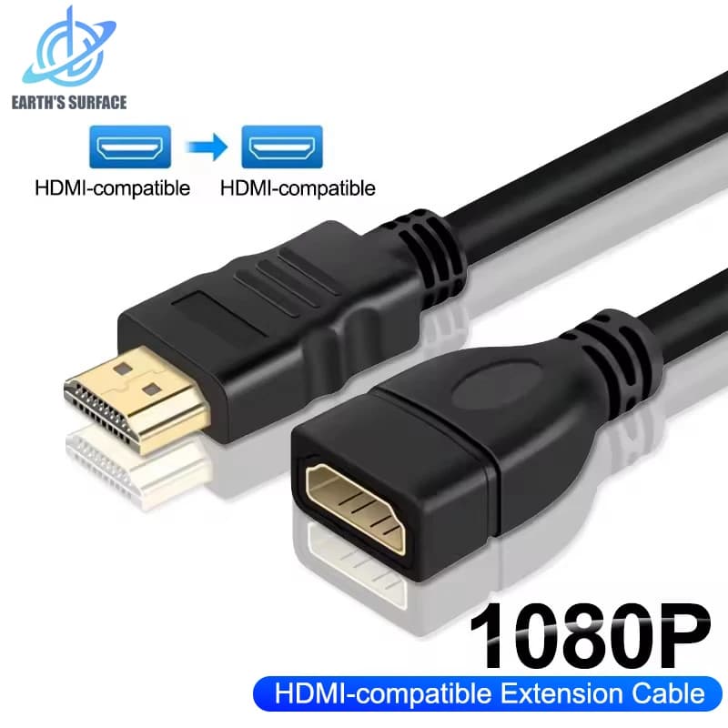 Adattatore cavo di prolunga compatibile HDMI 1080P maschio a femmina Cavo di prolunga compatibile HDMI per TV Box Proiettore portatile PC PS4 3