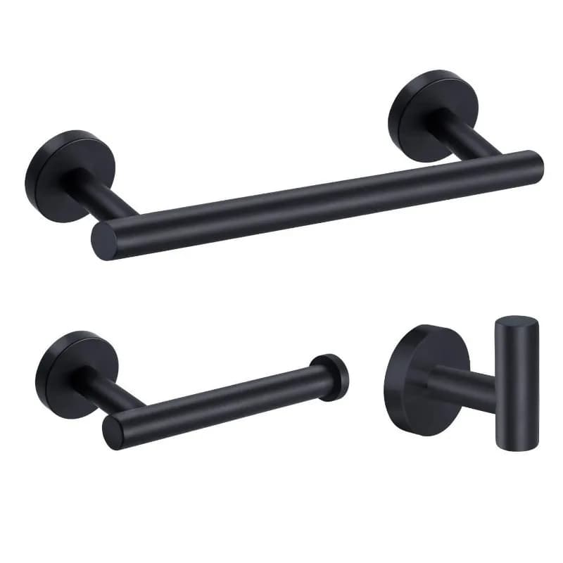 3 pezzi porta asciugamani da bagno porta carta igienica e set di ganci set di accessori per il bagno in acciaio inossidabile 304 accessorio per il bagno