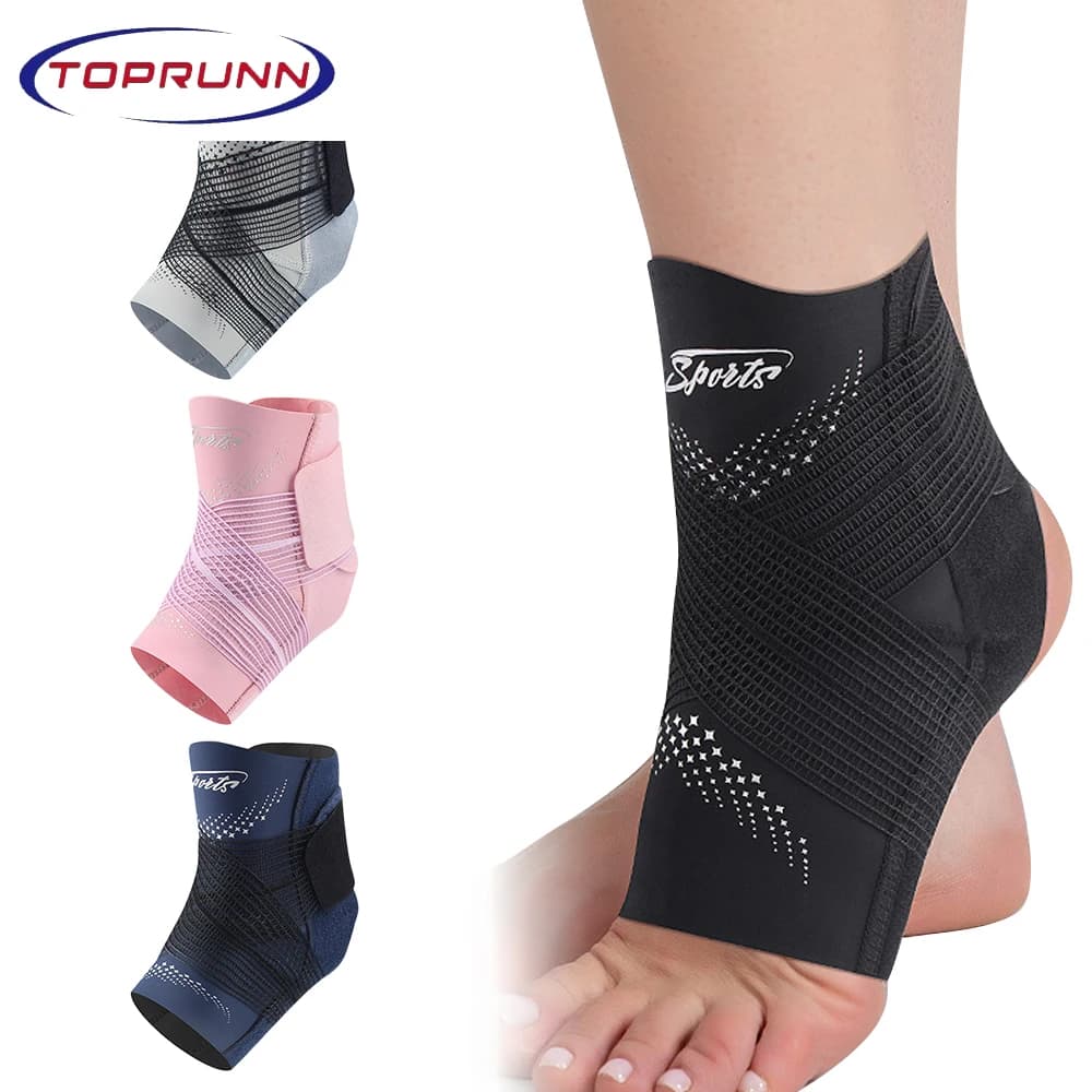 Supporto per Caviglia con Cinturino, Sollievo per Fascite Plantare e Tendinite di Achille, Fascia Compressiva per Caviglia