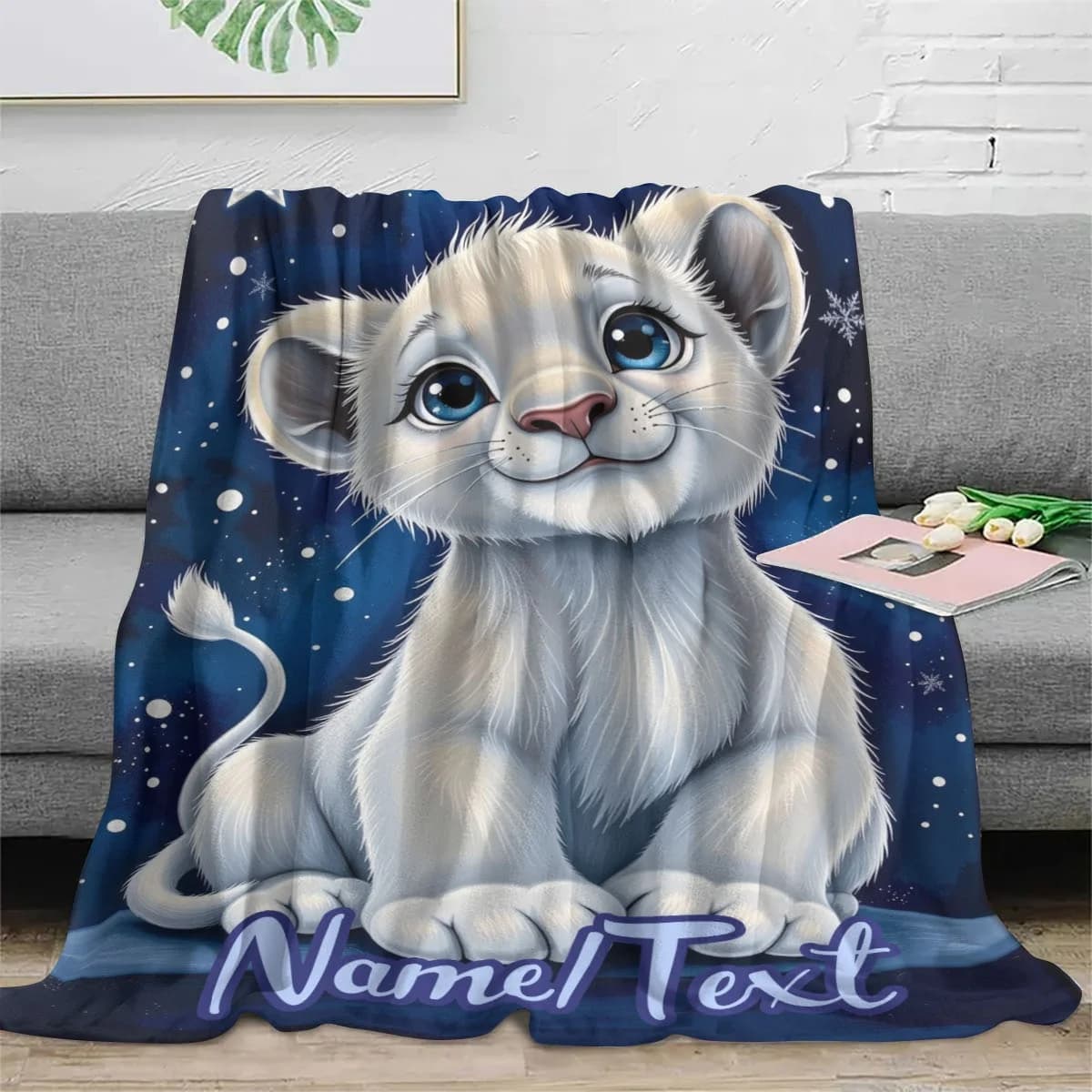 Unique custom text blanket - soft flannel, multi-purpose outdoor beach camping living room sofa pet blanket, available all year
