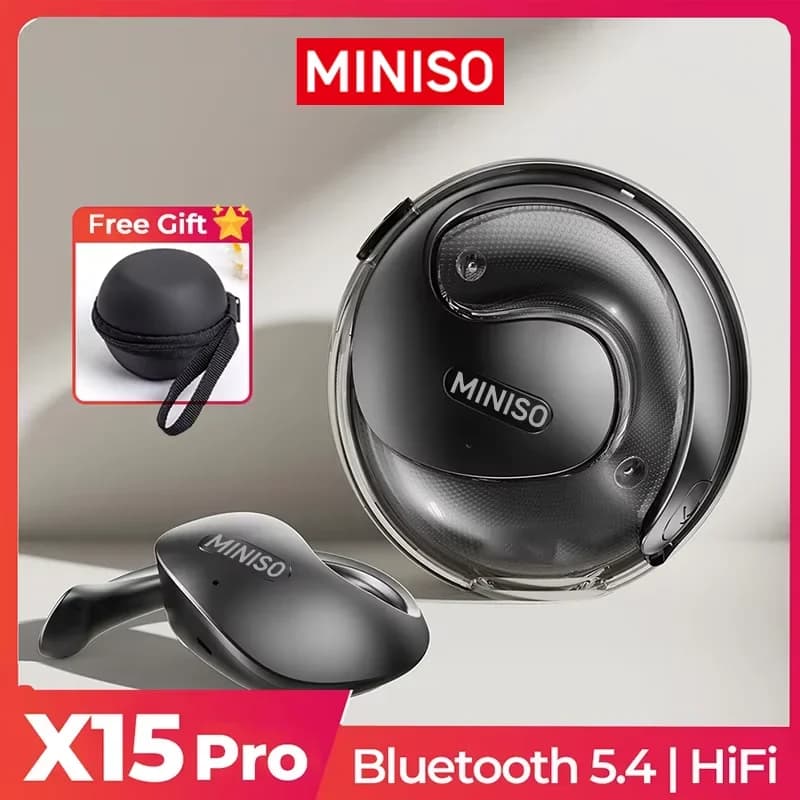 MINISO X15 Pro Auricolari Bluetooth 5.4 OWS Cuffie wireless Auricolari aperti TWS Erazer Auricolari con microfono Chiamata telefonica