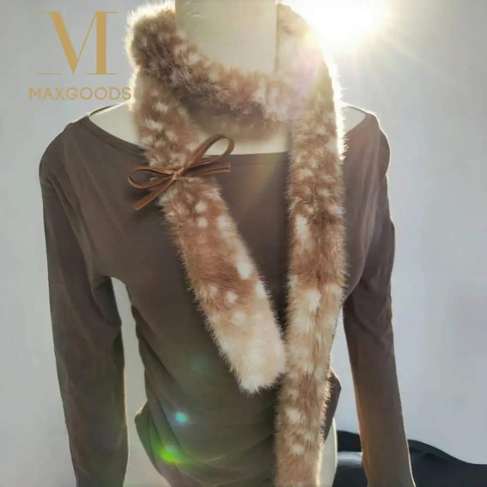 Creative Cute Elk Warm Scarf Cold Proof Thickned Hair Band Cosplay Decoration Accessories Earmuffs Autumn Winter