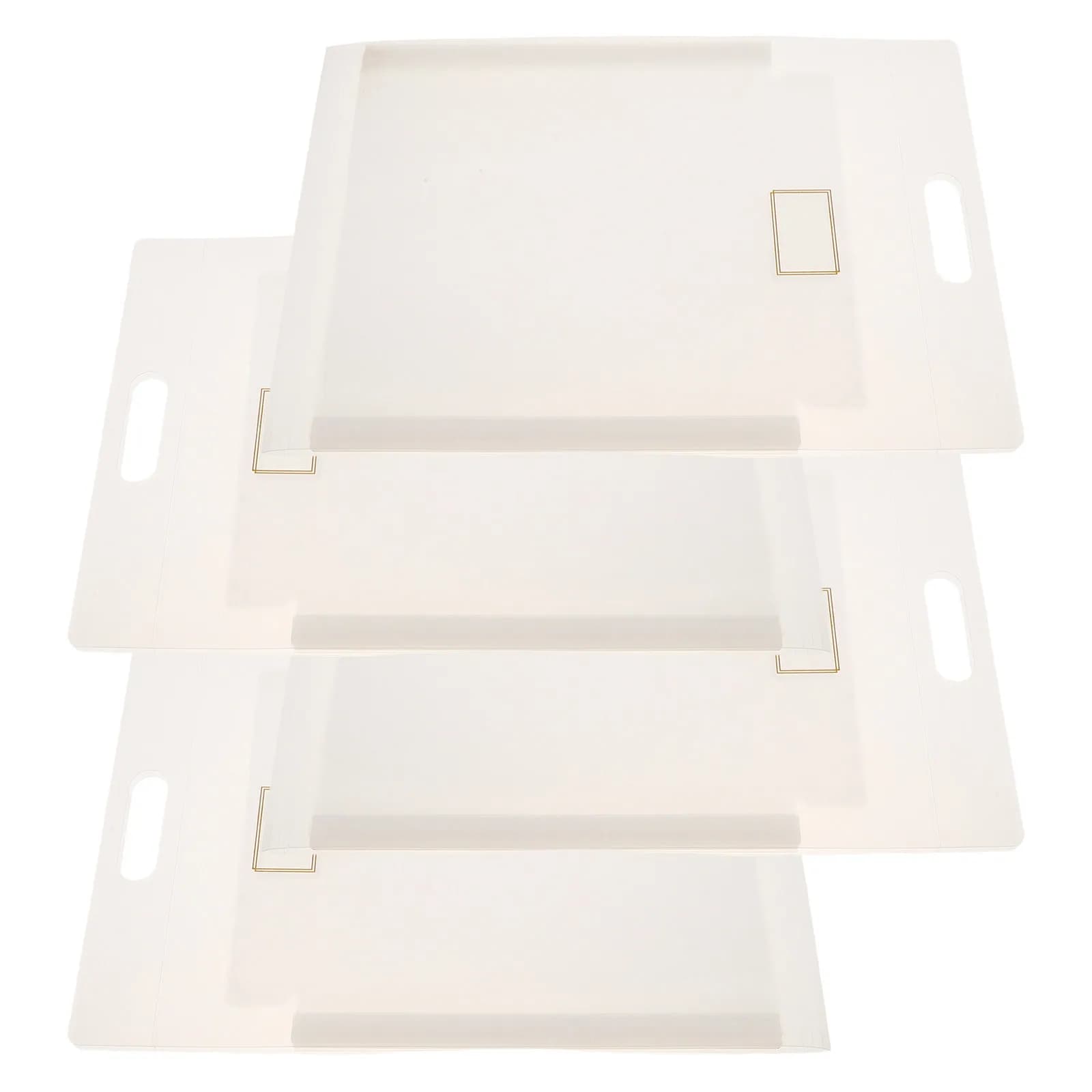 Set di 4 Organizzatori per Documenti A4 in Plastica, Cartelle Espandibili Portatili con Maniglia per Ufficio, Scuola e Casa