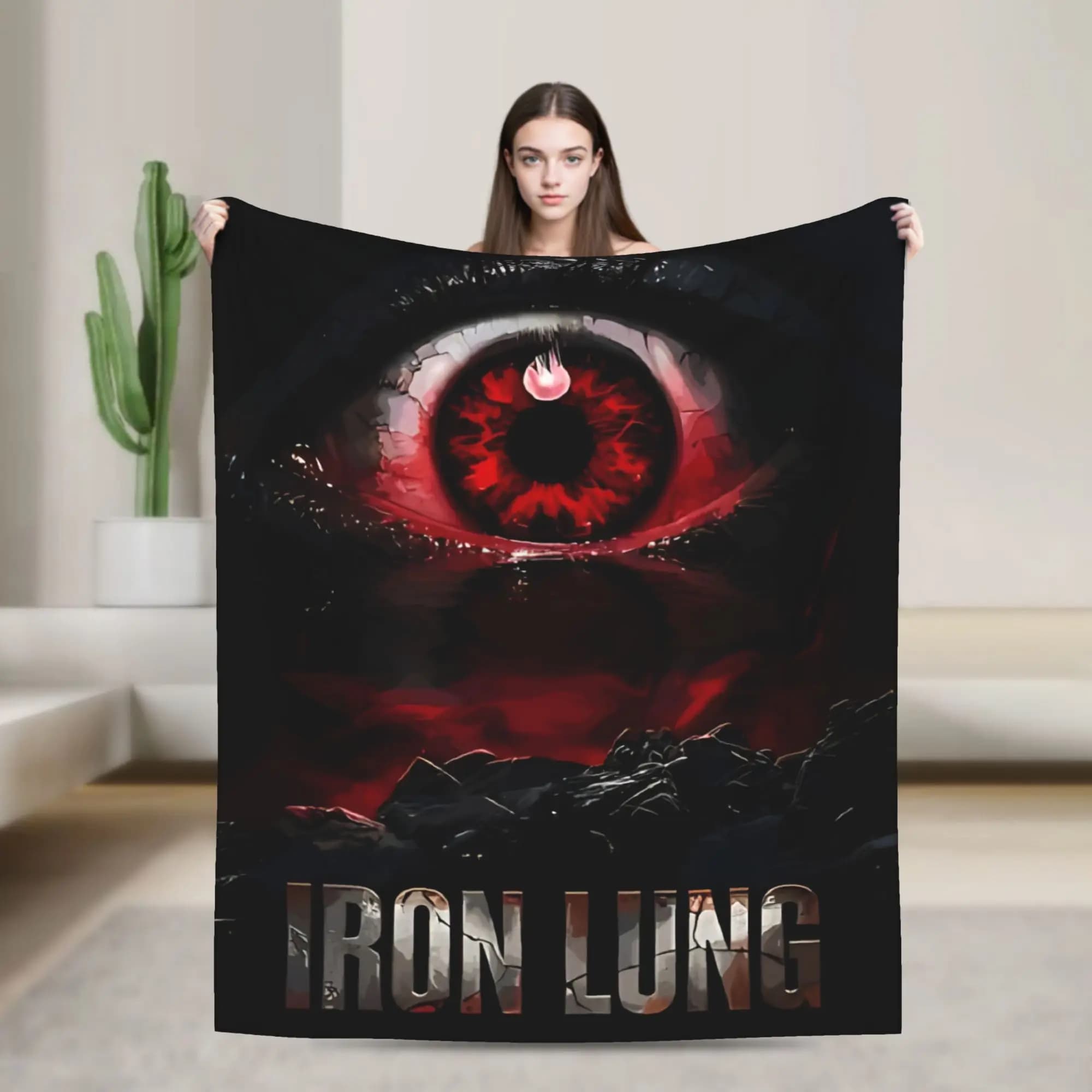 Coperta in flanella Iron Lung del gioco horror, calda e divertente, per ragazzi e ragazze, ideale per letto e divano, perfetta per l'inverno e l'uso all'aperto.