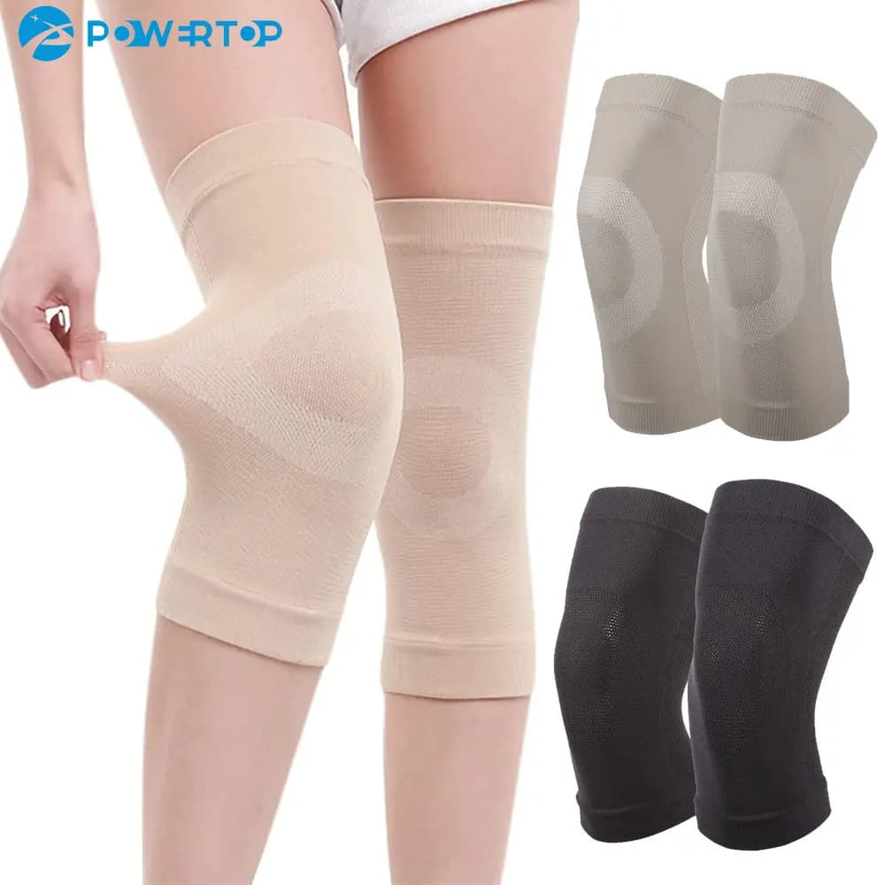 1 paio di ginocchiere a compressione per uomo donna, ginocchiera in cotone supporto per le gambe per la gestione del dolore da corsa sollievo dal dolore da artrite