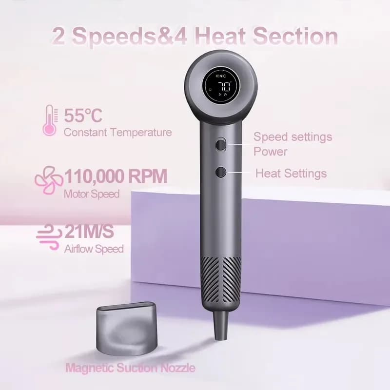 for High-speed Bladeless BLDC Professional Salon Hair Dryer Set 1600W Negative Ion for Hotel RV Travel2026