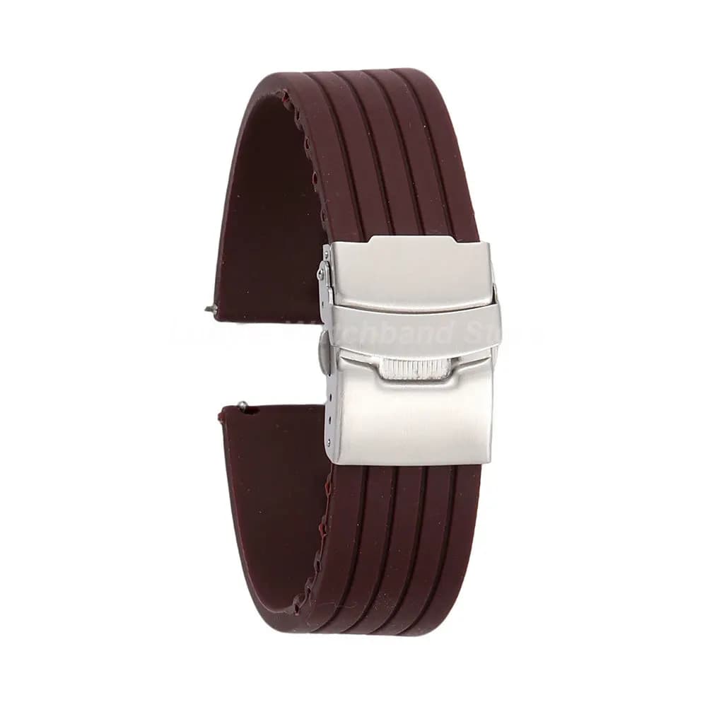 Cinturino per Orologio da Uomo in Silicone 18mm 20mm 22mm 24mm con Sgancio Rapido, Barra a Molla, Impermeabile, Casual, Sostitutivo, con Texture a Pneumatico
