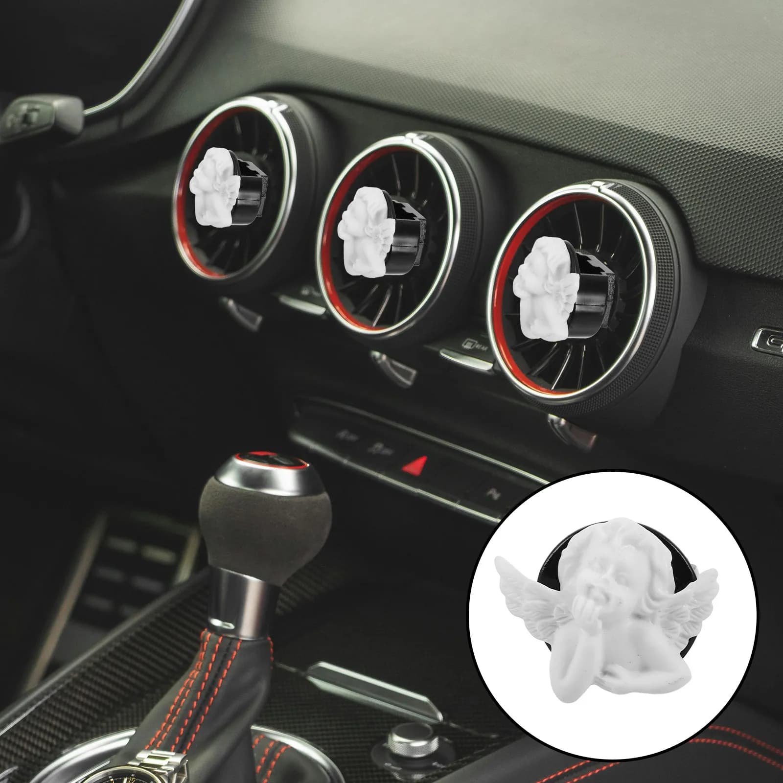 Deodorante per Auto a Clip in Resina a Forma di Angelo, Decorazione Regolabile per Bocchette d'Aria, Diffusore di Profumo per Auto, Accessori Interni per Donne