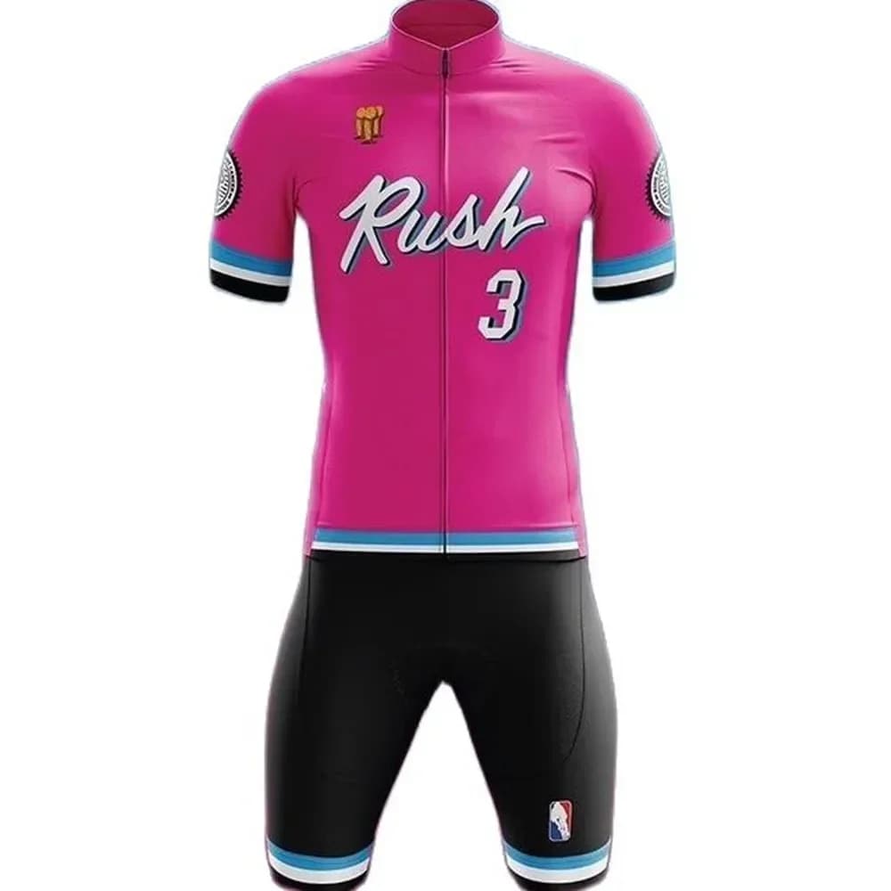 Rush New Cycling Jersey Team Men Summer Sets Ciclsimo Maillot Cycling Kit Bicycle Clothing Bib 9d Gel Shorts Short Sleeve Suits