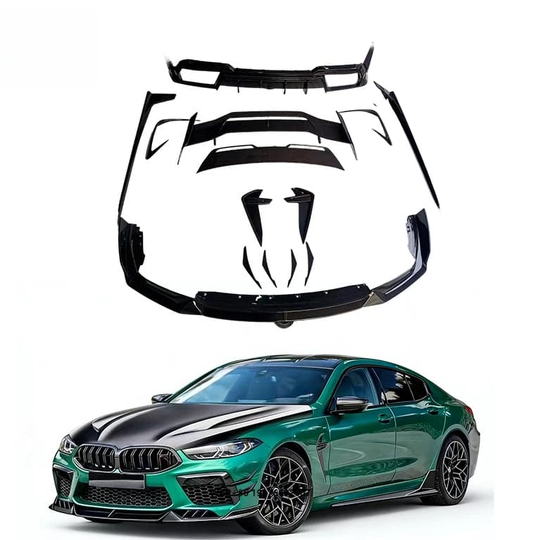 New a Style Dry Carbon Fiber Car Body Kit for M8 F91 F92 F93 Front Bumper Lip Side Skirts Rear Diffuser Screw-On