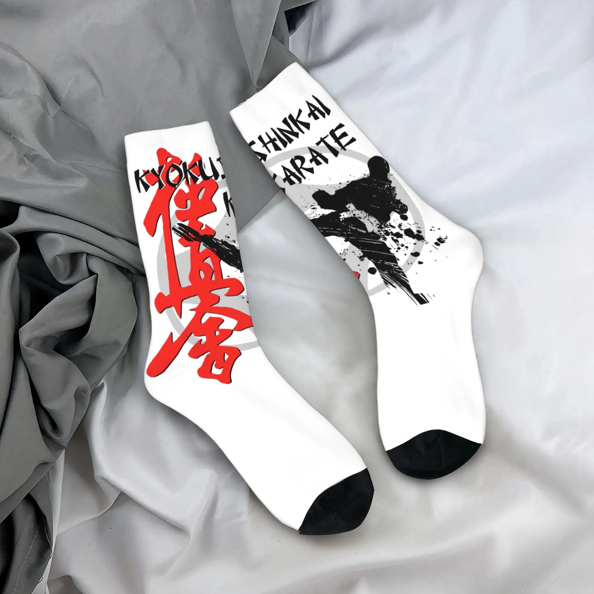 Calzini personalizzati Kyokushi Karate da uomo, calzini unisex per arti marziali, primavera, estate, autunno, inverno