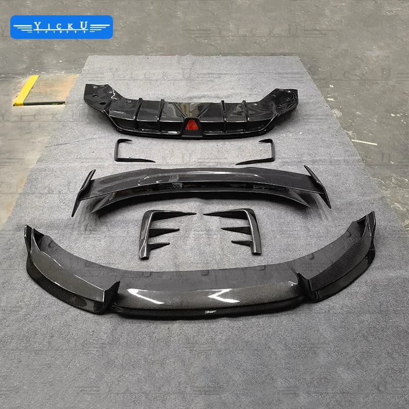 Kit carrozzeria su misura di ultima generazione per ZEEKR 001 2024+ - Upgrade 100% in fibra di carbonio 3K - Parti auto: Labbro anteriore, diffusore posteriore, minigonne laterali