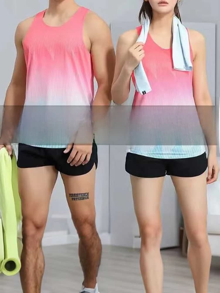 Women's sports suit in quick drying ice silk: canotta and shorts for training in gym, running and marathon - casual summer set