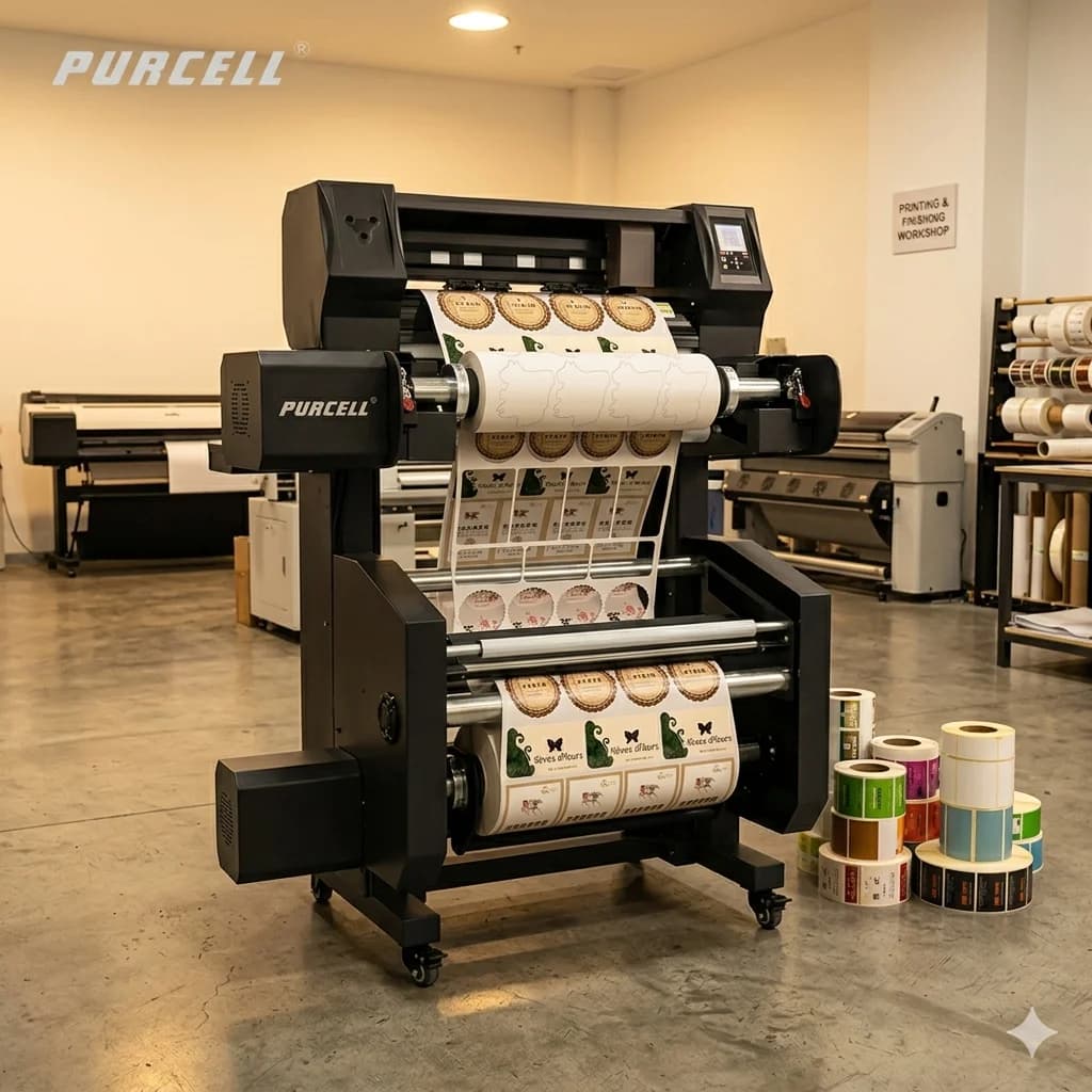 Taglierina digitale professionale per vinile a bobina Purcell VH330 con alimentazione automatica per etichette adesive
