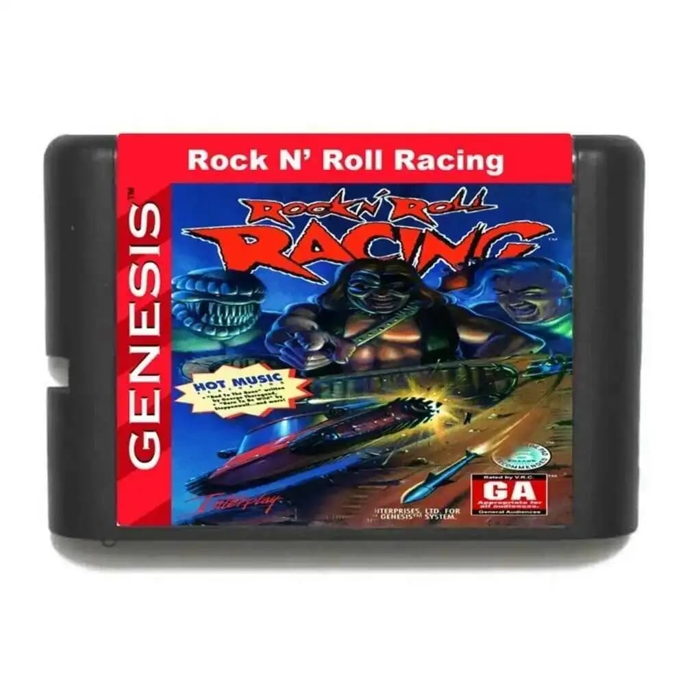 Nuovo arrivo: Scheda di gioco Rock N Roll Racing 16 bit MD per Sega Mega Drive e Genesis