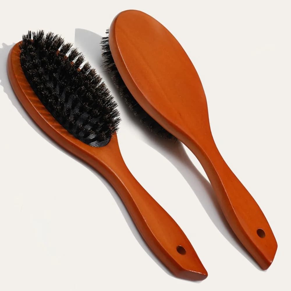 New Arrival Hair Brush Wooden Handle wild boar bristles Styling Shaving comb Districately Straighten Lotus boar bristles Brown Lotus comb for massage