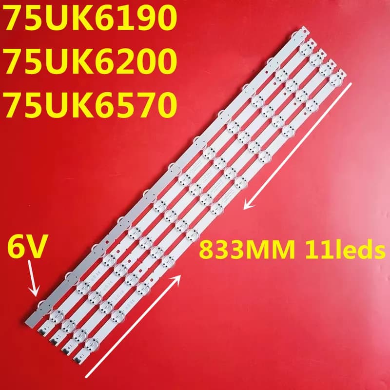 LED Backlight Strip SC_75UK62/65_11LED_SVL750A24 AGF80358305 75UM7570PUD 75UN7070PUC 75UN7370AUH 75UN8570PUC HC750DQN-SLUR2-2141