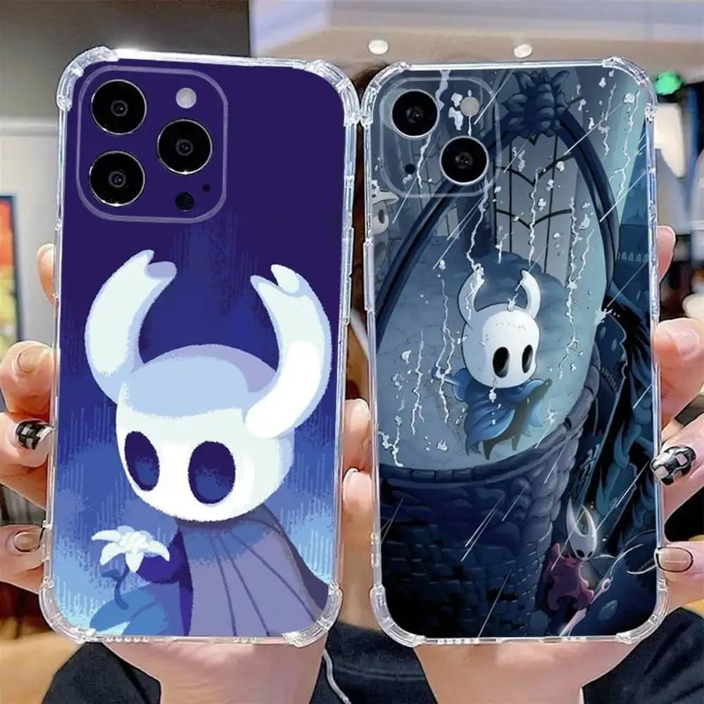 Custodia per telefono Game Hollow Knight per iPhone 16,15,14,13,12,11 Pro,Max,Plus,X,XS,XR,SE,Mini morbido silicone trasparente