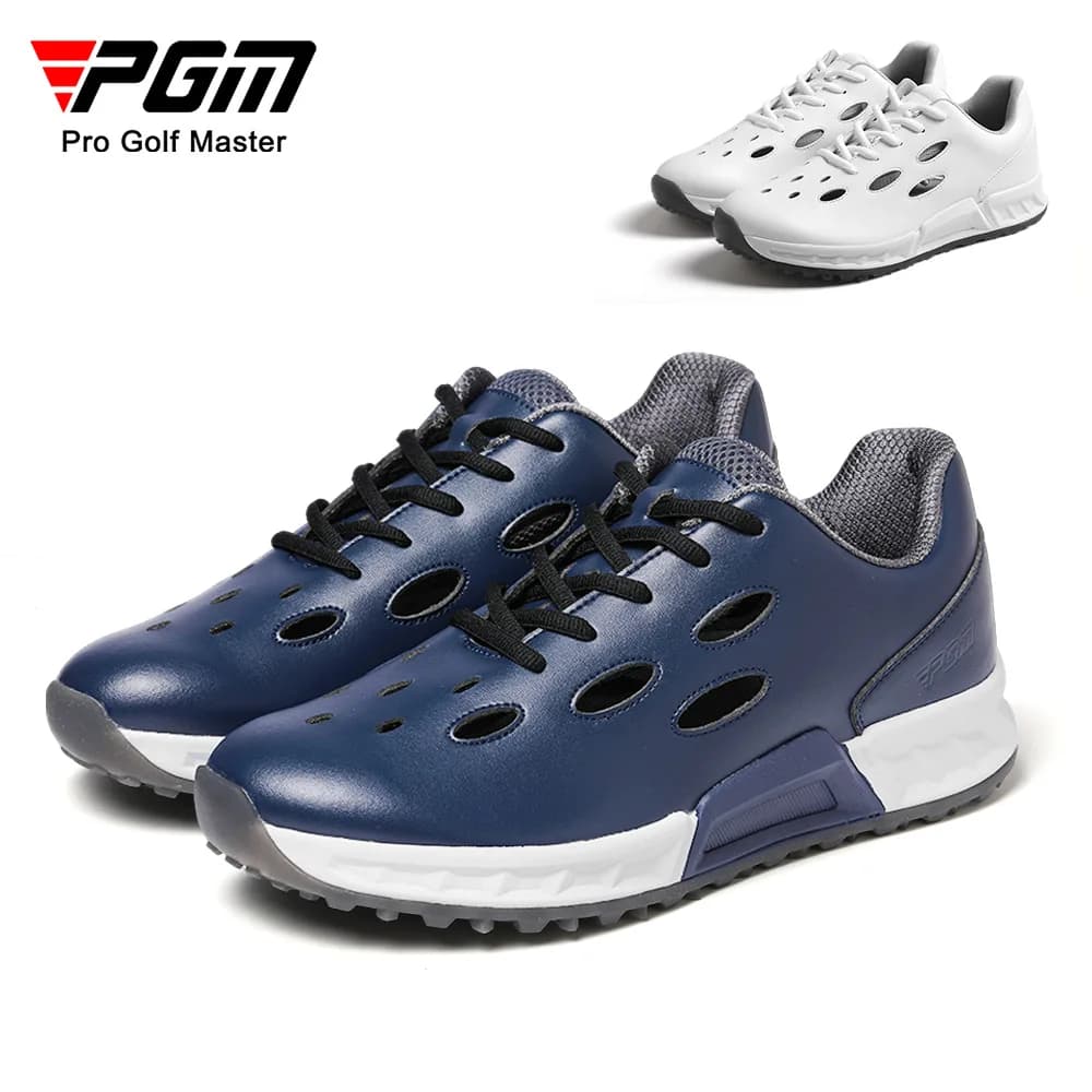 PGM Sandali da golf da uomo Scarpe estive da esterno traspiranti con foro Scarpe da ginnastica sportive imbottite ad asciugatura rapida da uomo Calzature antiscivolo