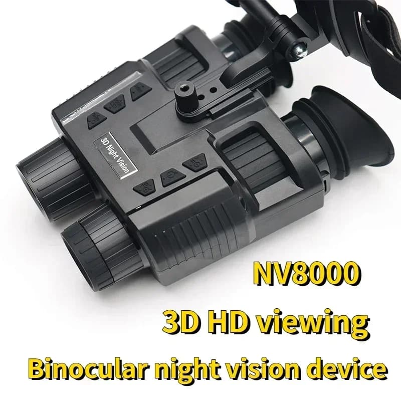 Binocolo notturno NV8000 Binocolo per visione notturna HD montato su casco Binocolo digitale Dispositivo per visione notturna a infrarossi montato sulla testa