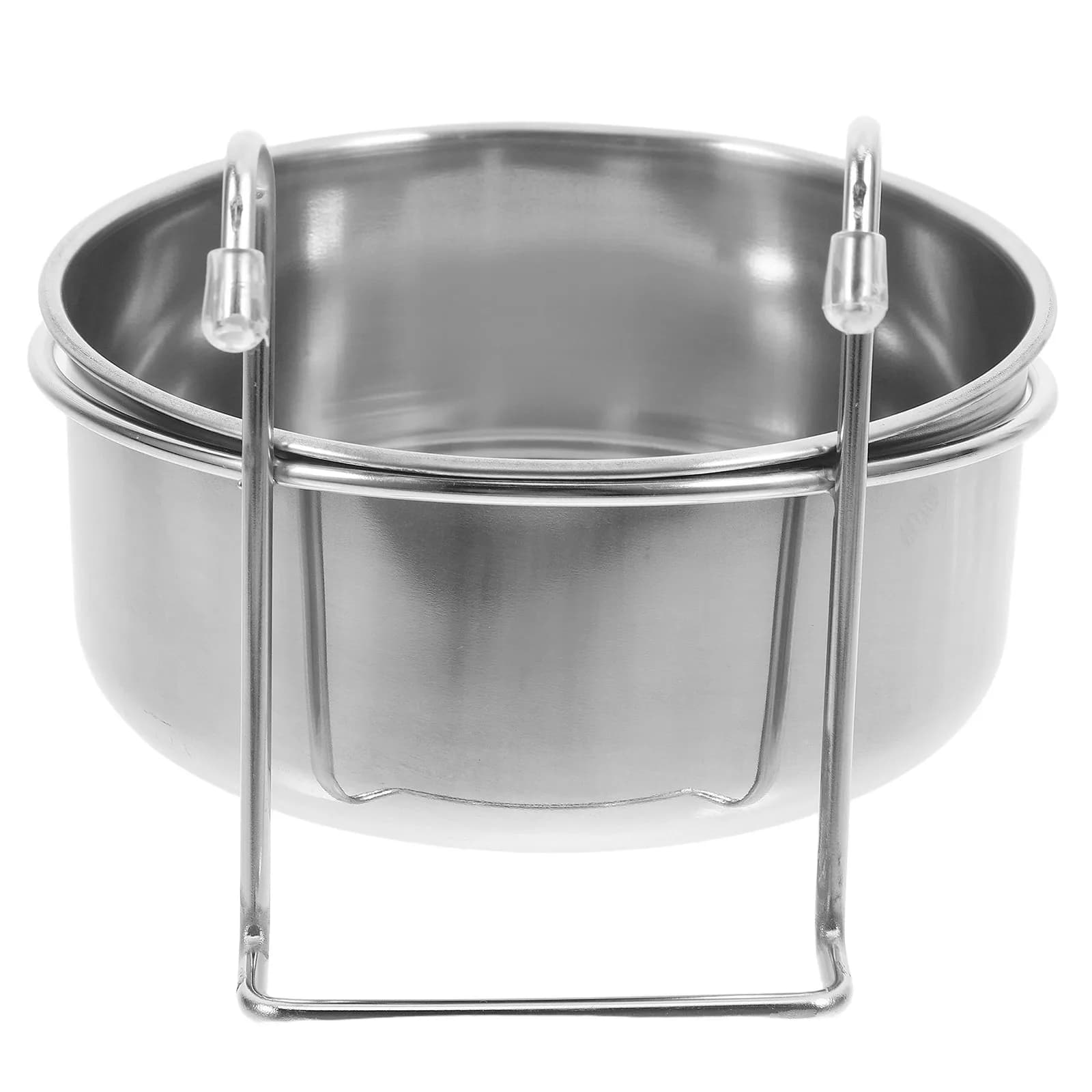 Set di 1 Ciotola per Alimentazione Animali in Acciaio Inox, Mangiatoia da Appendere alla Gabbia, Antiruggine, Robusta, per Cibo e Acqua di Cani e Gatti, Salvaspazio