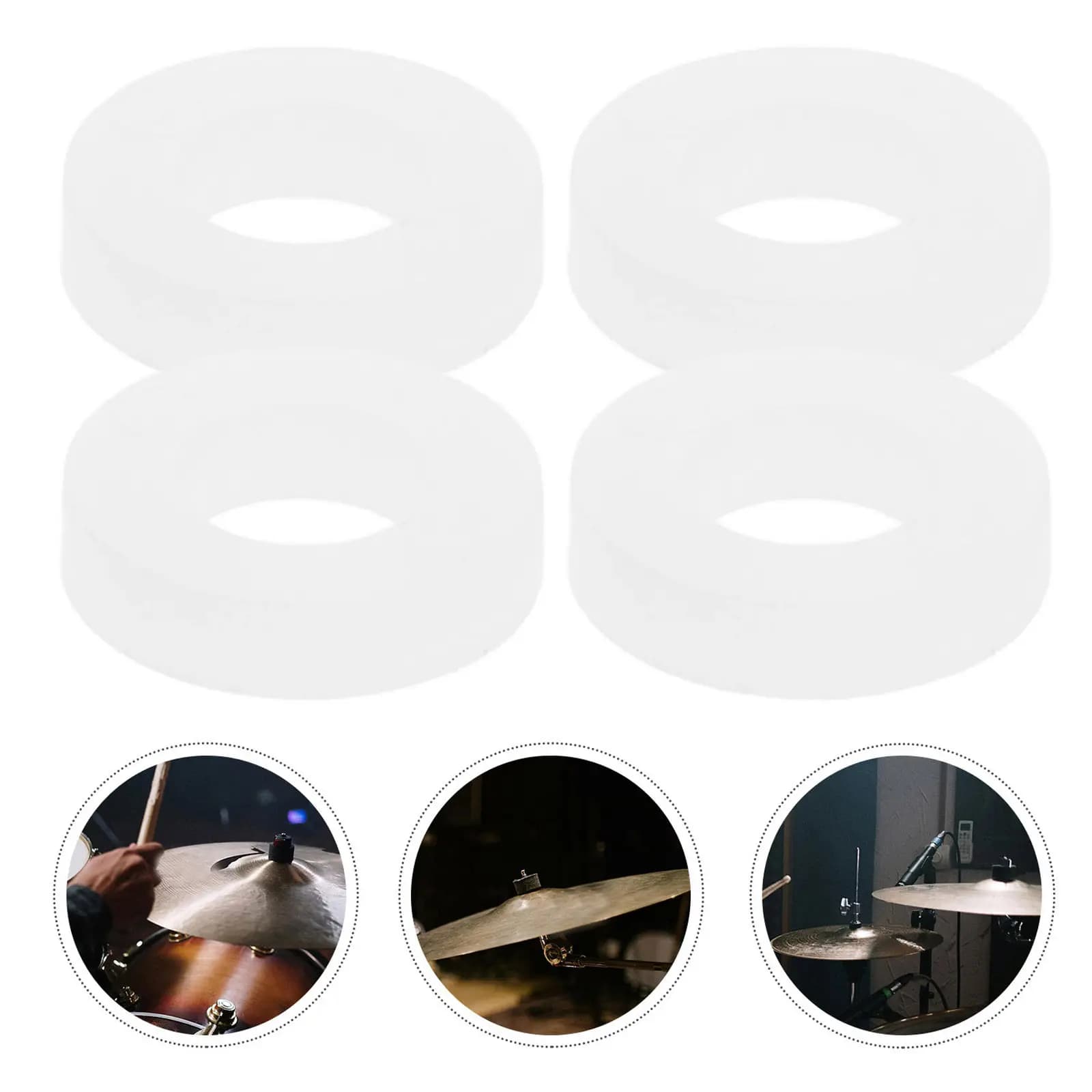 100 Pcs Small Drum Washers Instrument Plastic Silent Practice Pad Kit Accessories