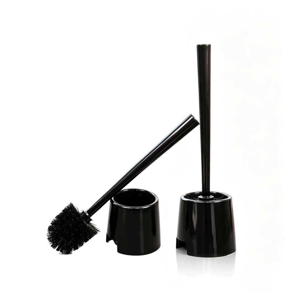 Toilet Brush and Holder Set, 1Pack Long Handle Non-Slip Grip Bowl Brush, Hard Bristle Deep Cleaning for Bathroom White