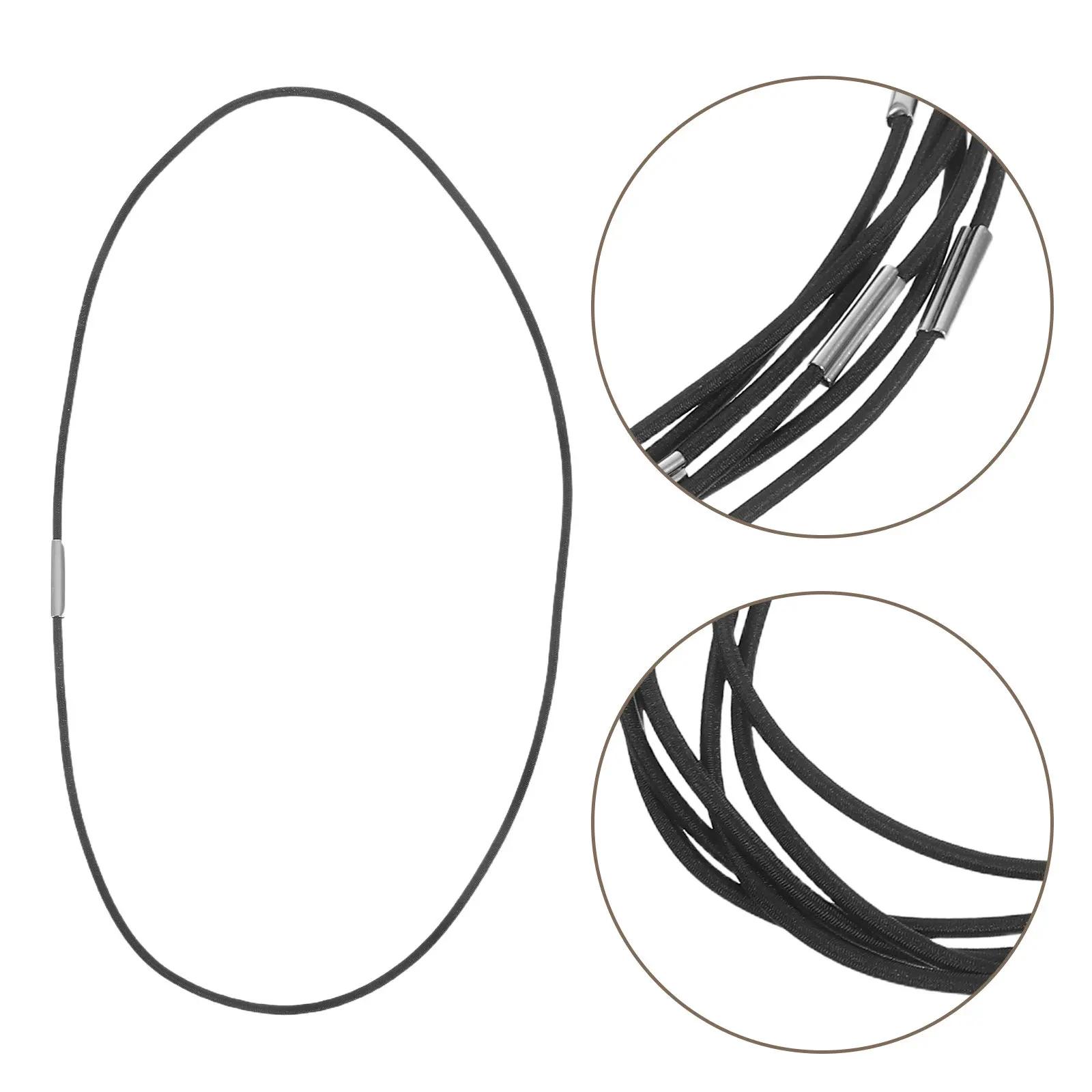 6 Pezzi Elastici per Quaderni, Corde di Collegamento Nere Spesse e Resistenti, Accessori di Ricambio per Diari e Agende
