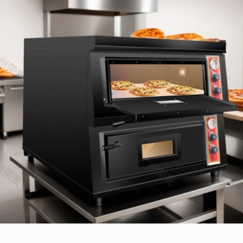 Double Deck Pizza Oven Commercial Power Source Electric Stone Conveyor Baking Oven for Restaurant