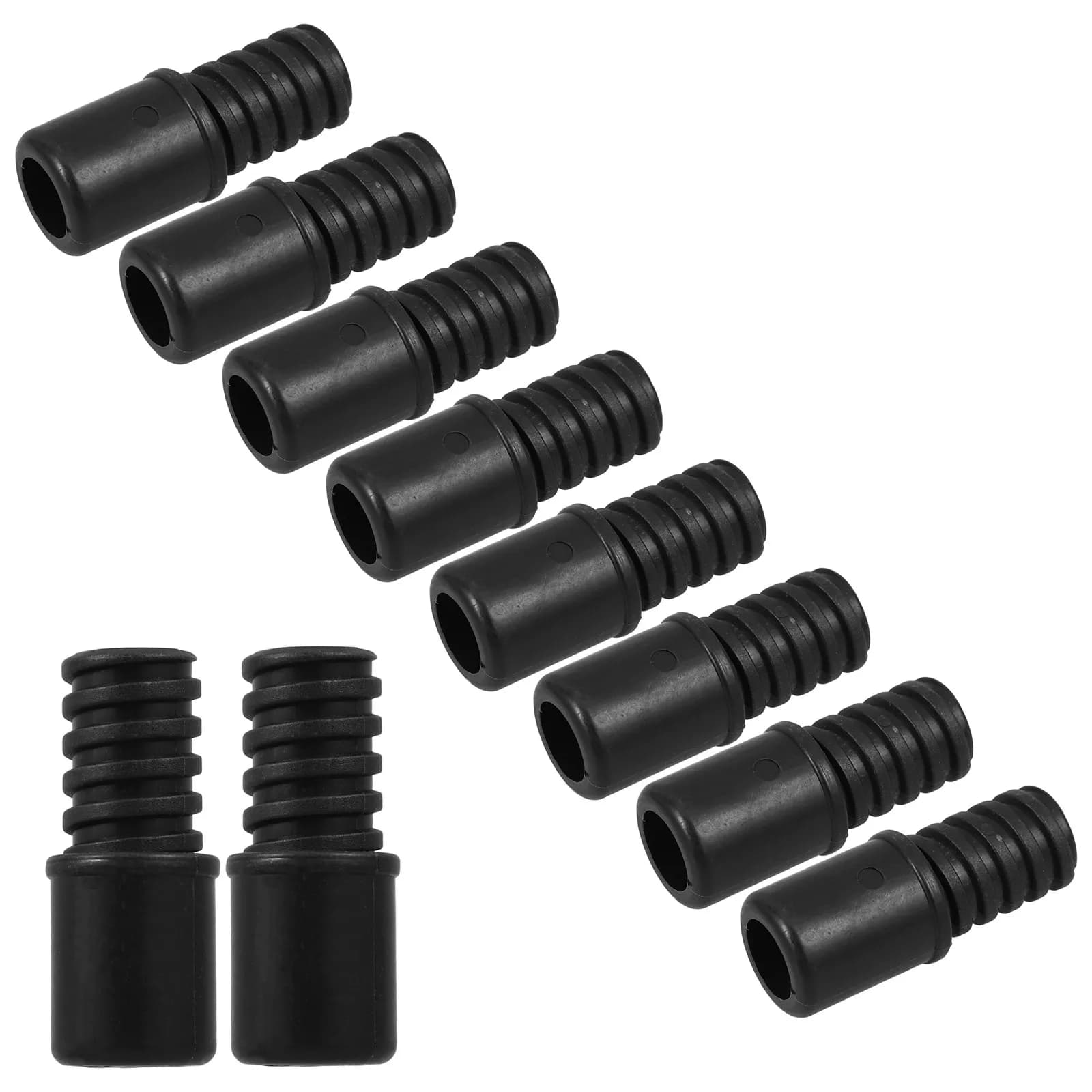 10 pcs Threaded tips for broom handle, wear-resistant ABS spare, cleaning accessory, for home repair kit, extension
