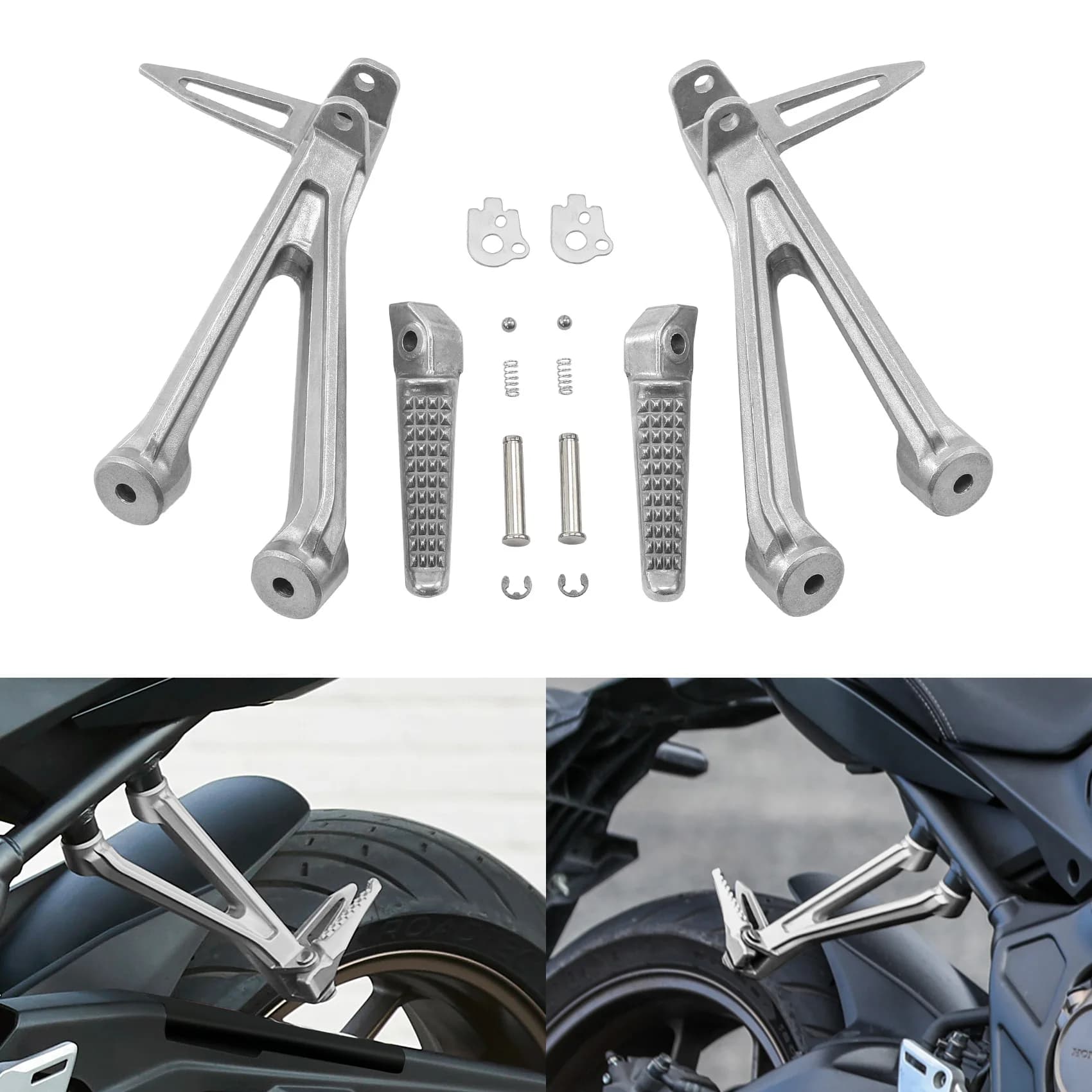 Passeggero Posteriore Piede Regs Staffe Set di Montaggio Per Honda CB650R CBR650R 2019 2020 2021 2022 2023 2024 2025 Accessori Moto