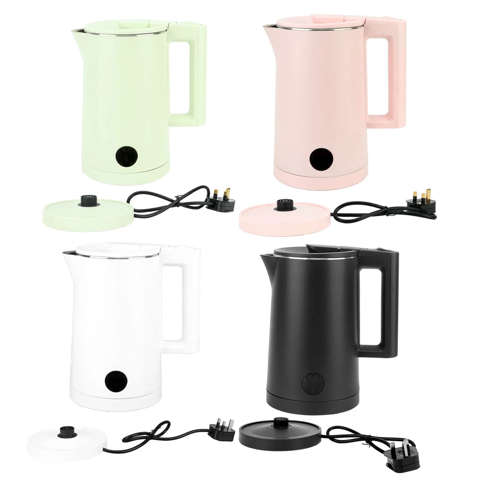 Electric Kettle 2000W Double Layer 2L Cordless Water Boiler Heater with Auto Shutoff and Boil Dry Protection UK Plug 220V
