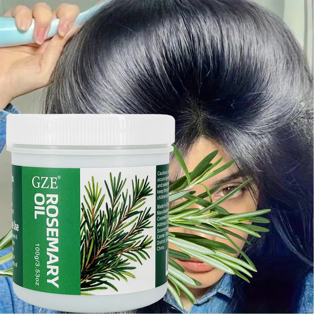 GZE 100% pure organic rosemary oil essential for long lasting light hair moisturizing for hair strengthens and scalp