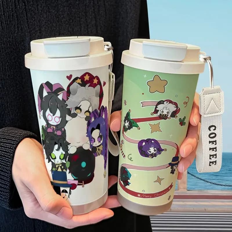 Anime The Freak Circus Stainless Steel Insulated Cup Kawaii Outdoor Sports Portable Double Layer Large Capacity Water Cup