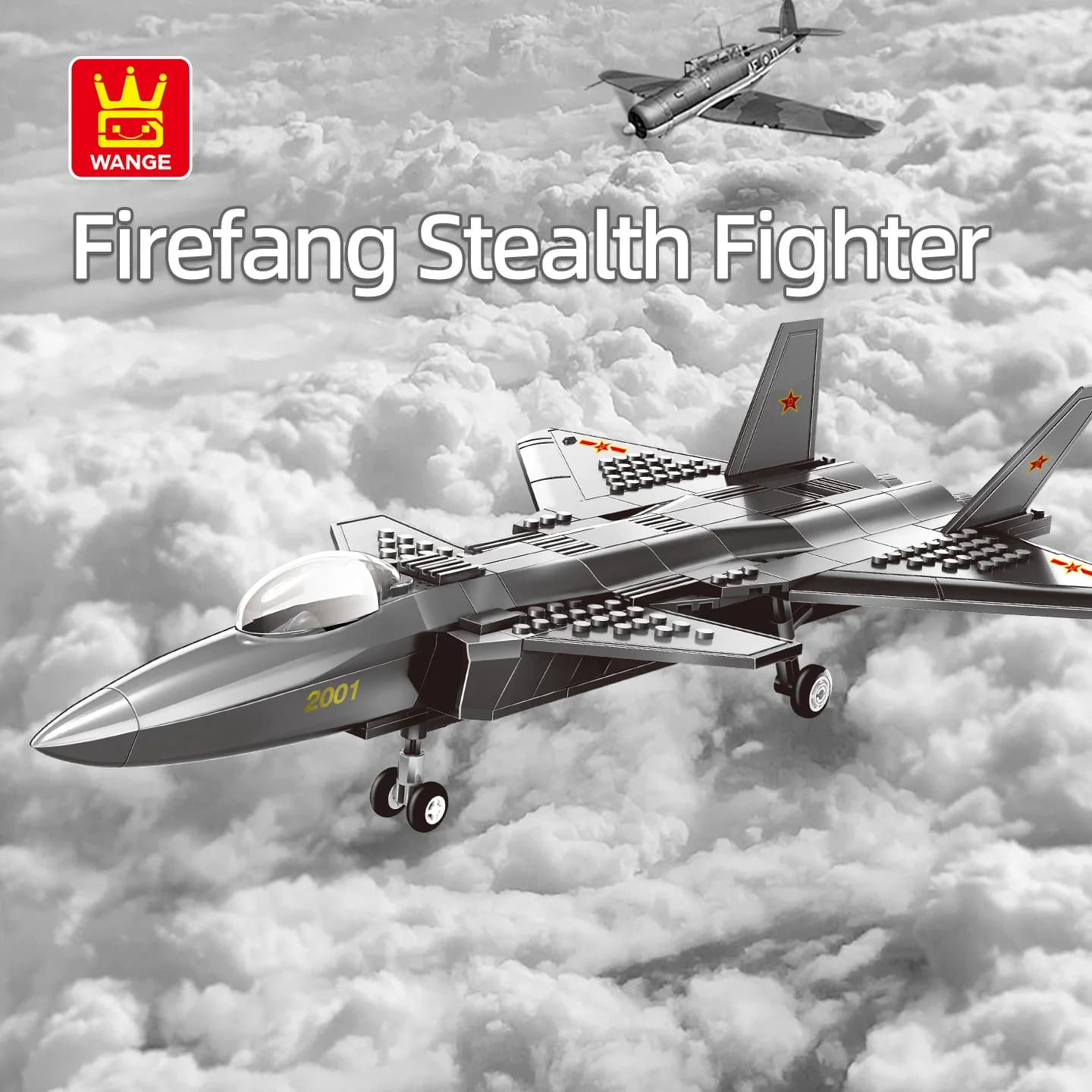Wange 4003 Stealth Fighter Building Set 229pcs Parent-Child Gift Aircraft Model Kit Assembly Toy for Aviation Lovers