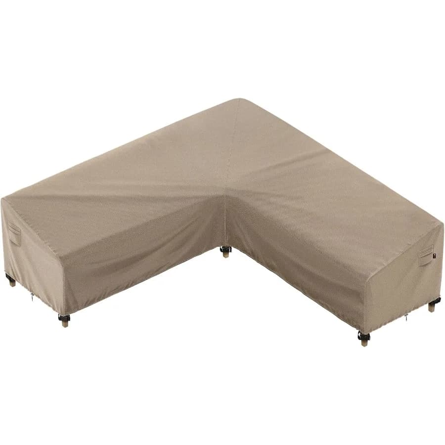 iBirdie Copertura componibile da esterno per 100 x 100 pollici 99 x 98 97 x 96 Divano da patio a forma di L Impermeabile Resistente alle intemperie 600D Resistente G