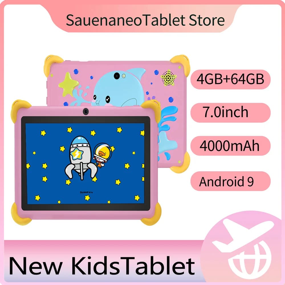 New 7 Inch Tablet Children's Tablet 4 GB RAM 64 GB ROM Android Tablet for Learning and Education, WiFi tablet Google Play 5G