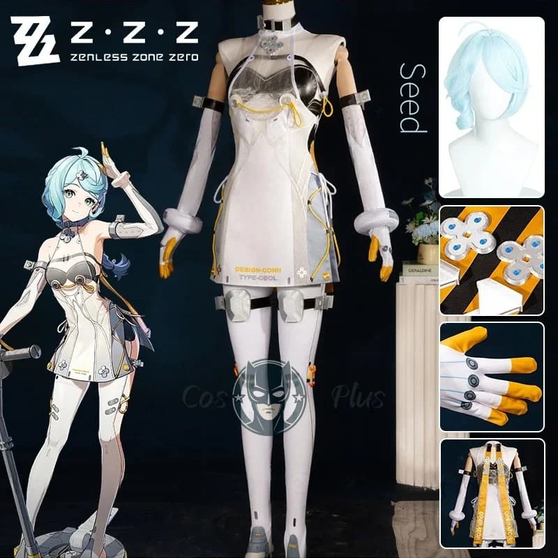 Zenless Zone Zero Seed Costume Cosplay Parrucca Obol Squad Calzini eleganti Girocollo Copricapo Puntelli Festa di Halloween per donne Ragazze Set completo