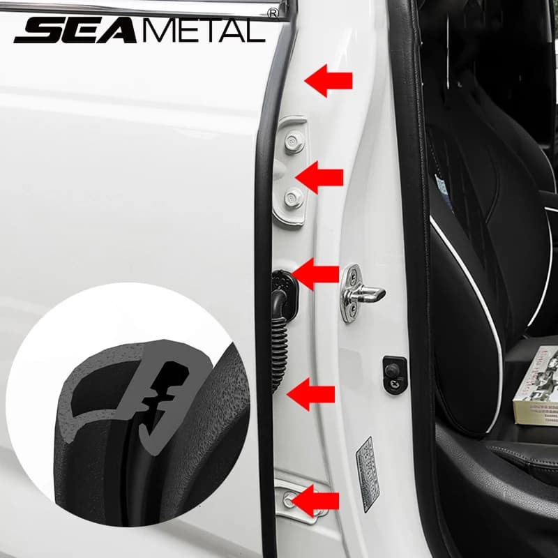 SEAMETAL Car Door Sill Seal Strip Door Protector impermeabile antivento gomma Weather Strip Gap Filler insonorizzato autoadesivo