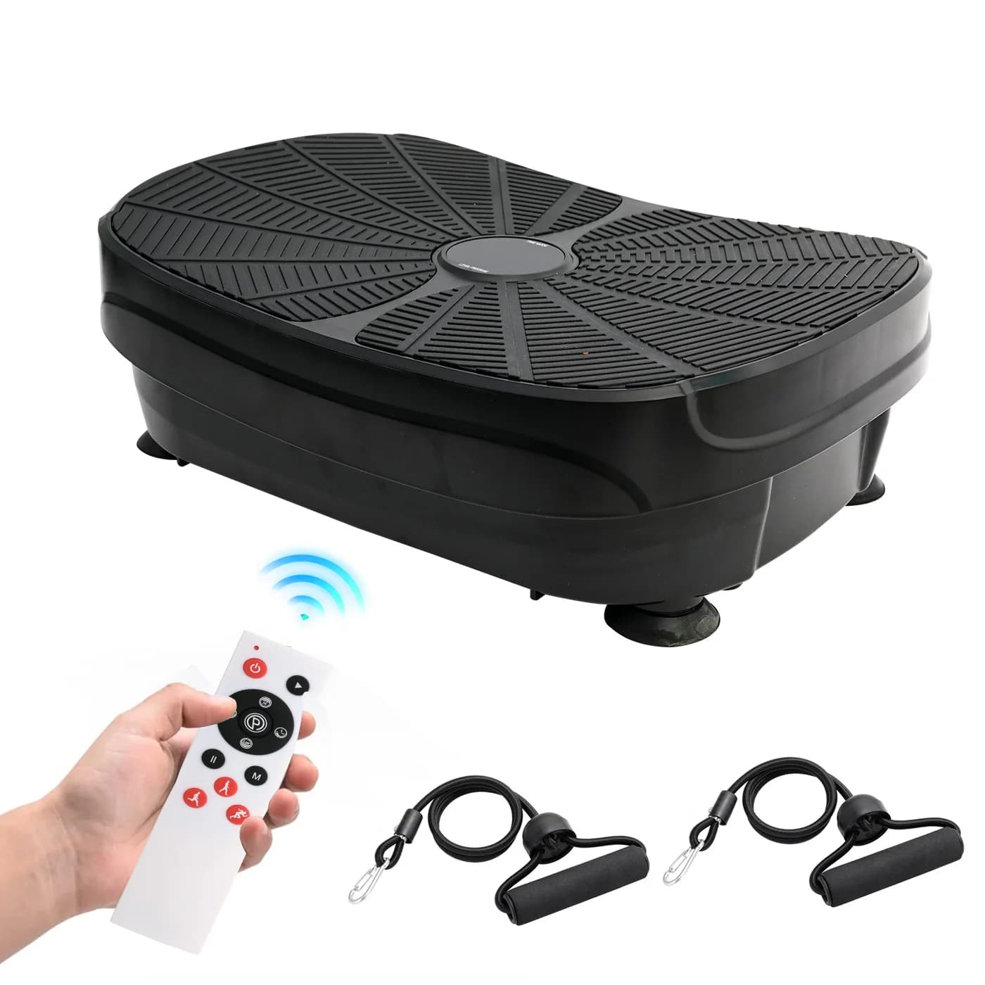 Exercise Machine with Vibration Plate Portable Fitness Platform for Full Body Training Weight Loss with Resistance Bands 9 Preset Modes