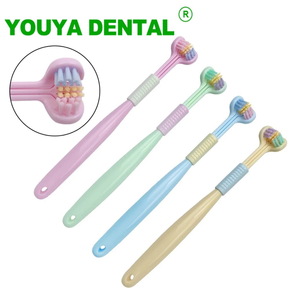 Three-sided toothbrush toothbrush with soft bristles for children tooth whitening brushes V-shaped tools for oral hygiene for home