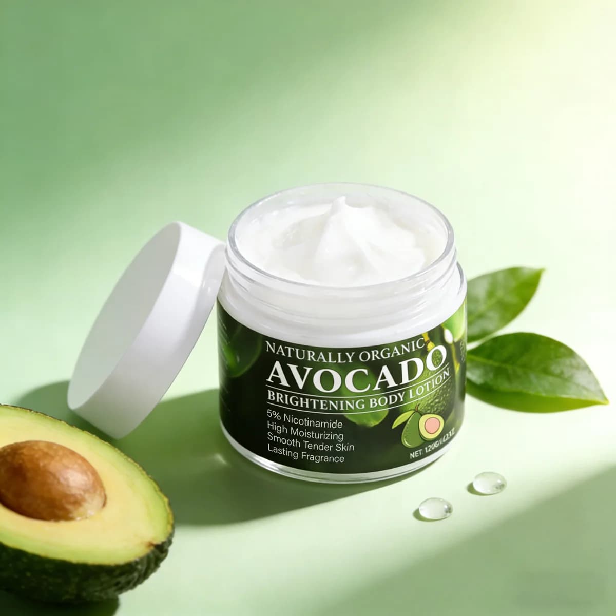 120g Avocado Vitamina C Crema viso nutriente, antirughe, idratante, rassodante, sbiancante e rimuove le linee sottili