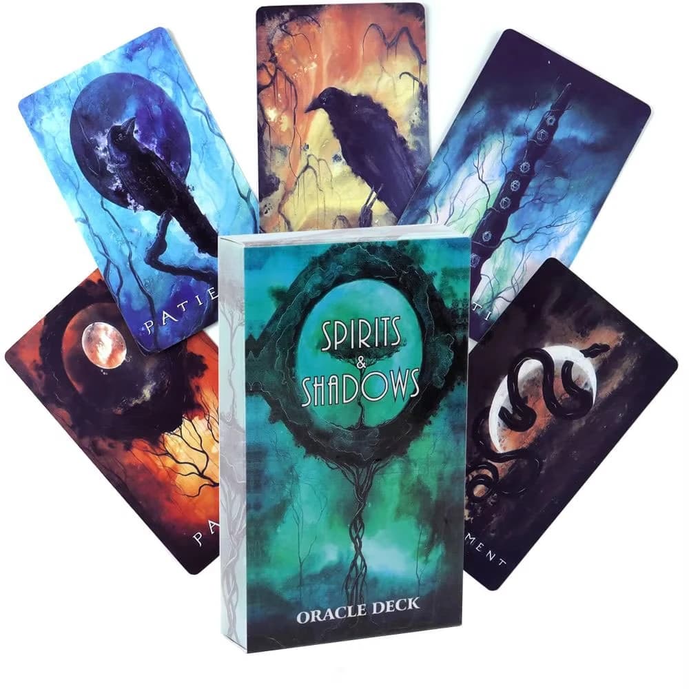 Spirits Shadows Tarocchi Mazzo di spiriti sconosciuti Tarocchi Carte Oracle Mazzo di carte Misterioso gioco di divinazione Gioco da tavolo per feste in famiglia