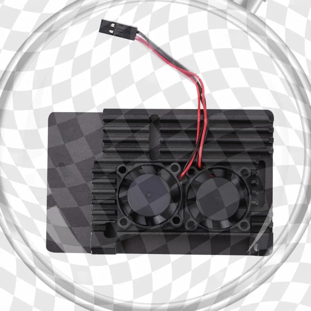 2021 New Extreme Cooling Fan Heatsink Kit Case Raspberry Pi 3 Model B B+ Aluminum Enclosure with Dual Cooling Fan