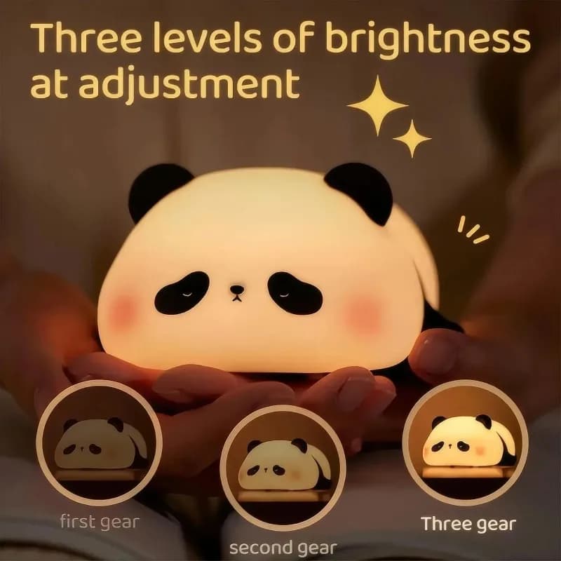 Simpatica luce notturna a LED con sensore tattile, luci notturne per bambini in silicone, regalo di Natale per le vacanze, lampada da comodino, arredamento per la camera da letto