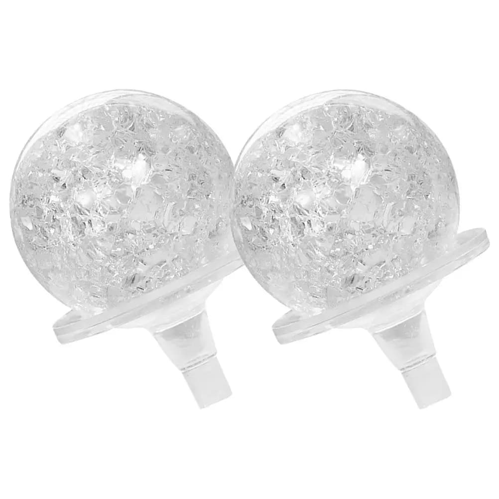 2Pcs Clear Crystal Ball Set for Water Fountain Bubble Effect Desktop Decor Living Room Tabletop Fountain Sphere 6Cm Glass Ball